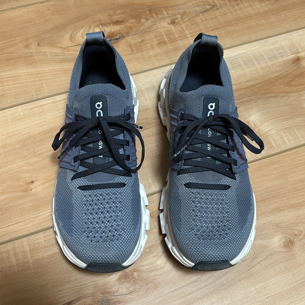 On Running Blue/grey and White Athletic Shoes